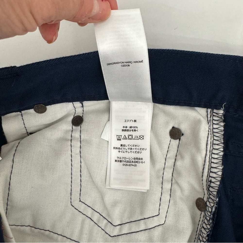 NEW Polo Ralph Lauren Sullivan Slim All Over Multi Pony Pants Blue Mens Sz 32x32 - Picture 13 of 16